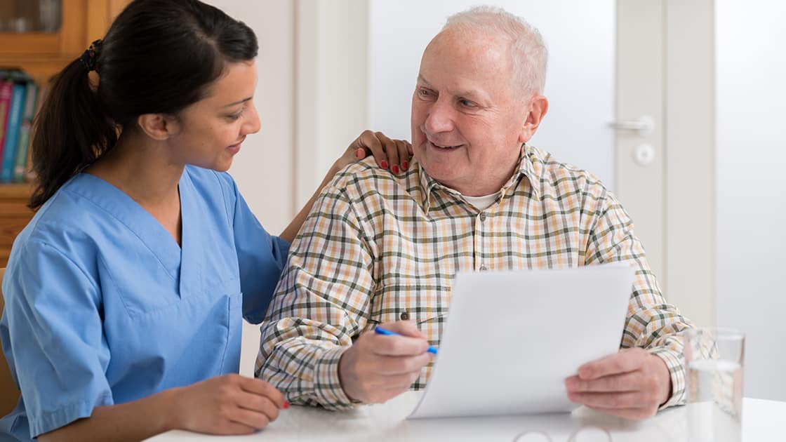 Patient with home health aide